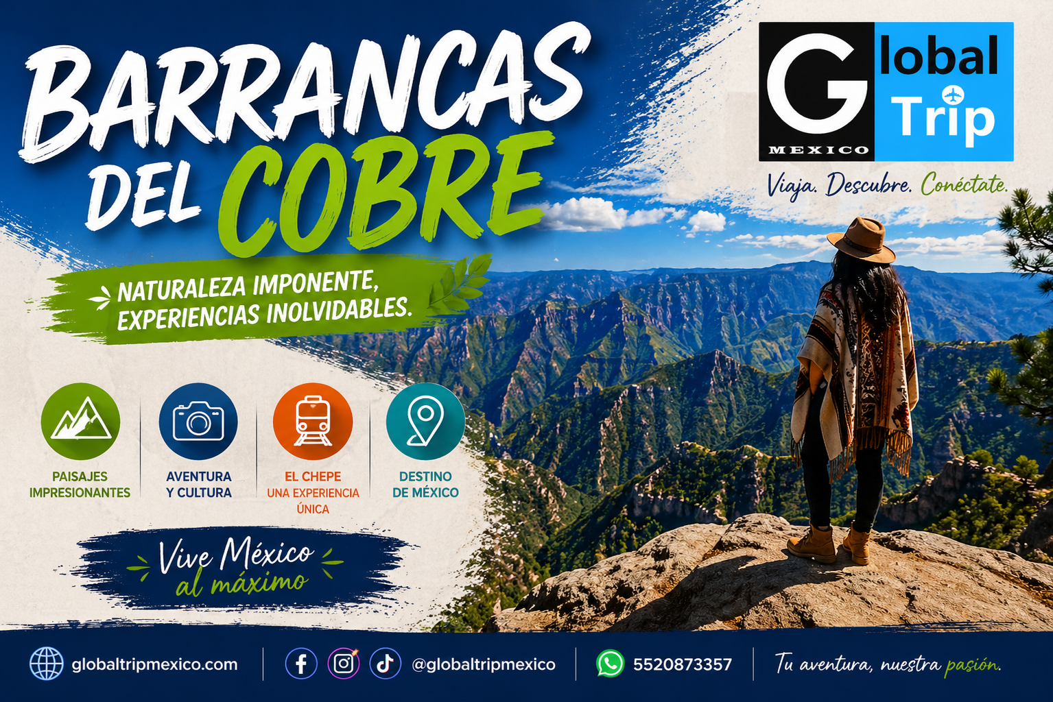 Viajes a Barrancas del Cobre Mexico Copper Canyon con Global Trip Mexico